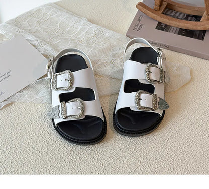 Children Sandals for Girls 2025 Summer New Fashion Korean Style Soft Bottom Anti-slippery Versatile Princess Outside Beach Shoes