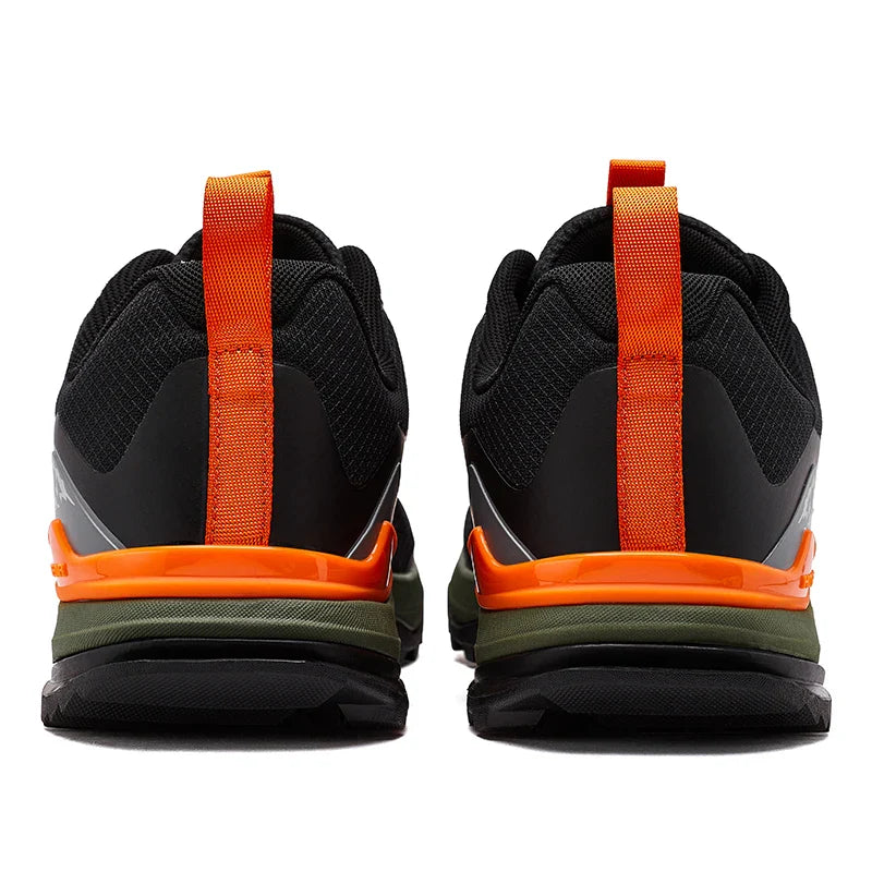 Unisex Hiking Sneakers Lace-Up Walking Shoes Outdoor Travel Artificial Leather Sneakers