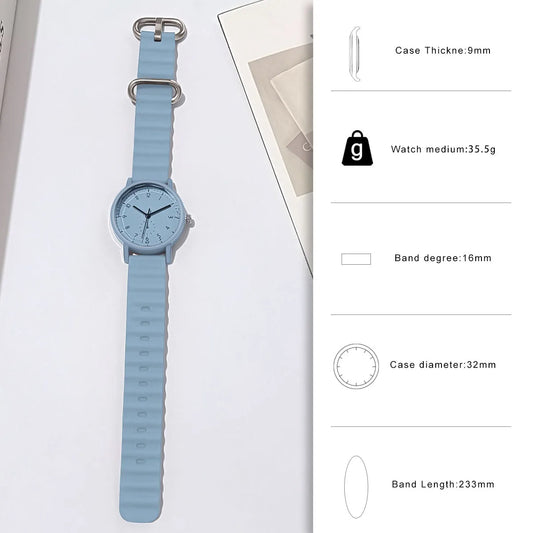 Fashion Jelly Color Women Watch Creative Wave Shaped Silicone Strap Quartz Wristwatch Girls Clock Gift Relogio Feminino Reloj