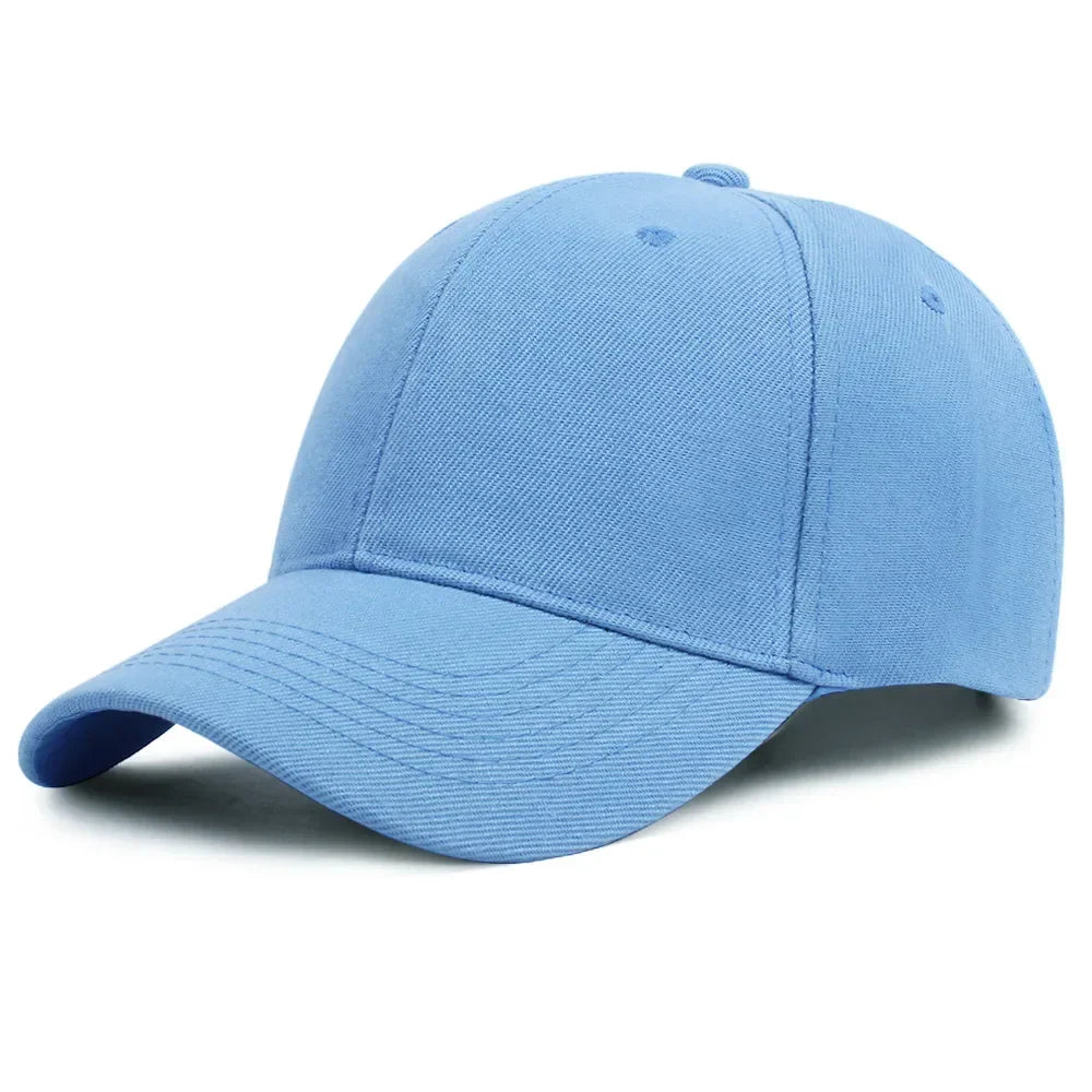 Solid Unisex Baseball Cap 6 Panel Men Caps Daily Womens Summer Hat Curved Brim Adjustable Red White Purple Grey Black