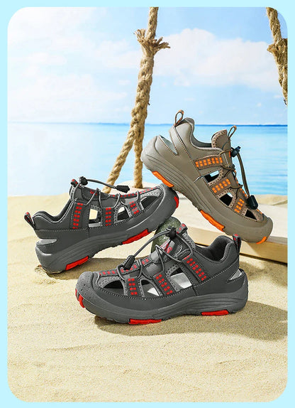 Summer Children Comfortable Sport Water Sandals Outdoor for Boys Closed Toe Anti-Collision Walking Sandals Casual Beach Shoes