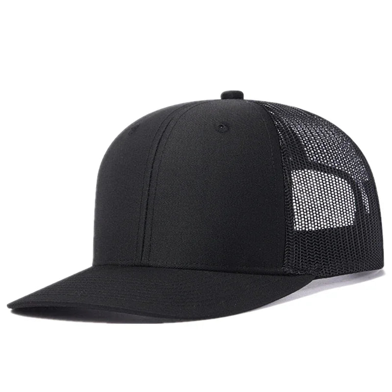 Unisex Cap Slight Curved Brim Style Trucker Hat  Men & Women Casual Outdoor Breathable Summer Cap