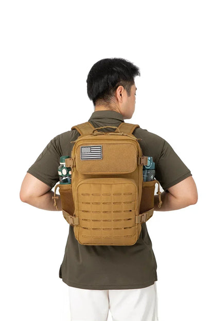 25L Tactical Backpack Outdoor Bag Fitness Backpack MOLLE Backpack Women's/Men's Hiking Survival Backpack Men's Dual Cup Holder