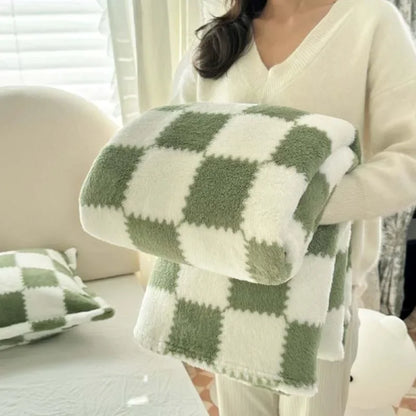 1 Piece Pink White Flannel Panda Fleece Soft And Comfortable Blanket Nap Blanket Suitable For Sofa Bed Sofa Office Suitable