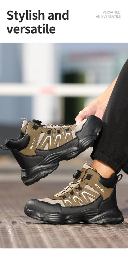 High-top men's work shoes and workwear series for all four seasons