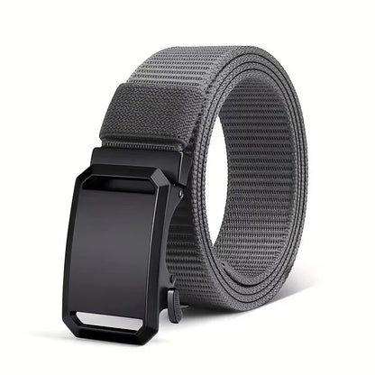 Newest Automatic Buckle Belt Canvas Tactical Waist Belt Durable Casual Outdoor Hunting Golf Adventure Training Pant Belt for Man