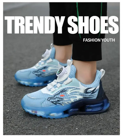New Anti-skid Leather Kids Sneakers for Boys Running Walking Lightweight Casual Shoes With Fashion Dragon Pattern Size 28-39