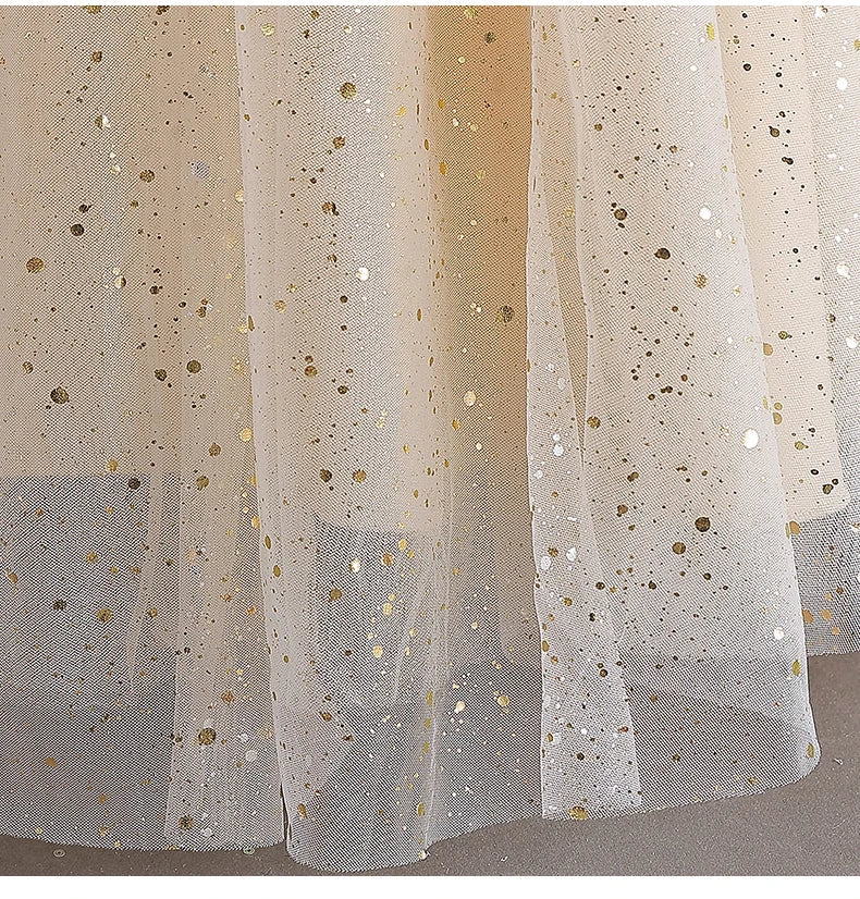 1308 Baby Dresses For Eid 2023 Girls' Sleeveless Mesh Puffy Princess Length Rainbow Skirt Dinner Piano Performance