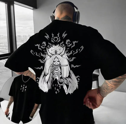 Unisex Oversized Anime Printed Graphic T-Shirt Men's Clothing Summer 2025 Y2k Casual Women's Short Sleeved Tee Streetwear Tops