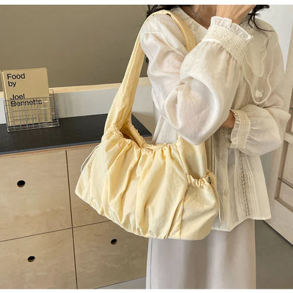 Hot Selling Fashion Nylon Pleated Women's Crossbody Bag 2026 New Casual Trend Versatile Large Capacity Tote Women's Shoulder Bag