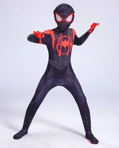 2026 For Kids Hot Toys Anime Spiderman Costume Mask Cosplay Spider Man Miles Morales Jumpsuit Bodysuit Halloween Costumes