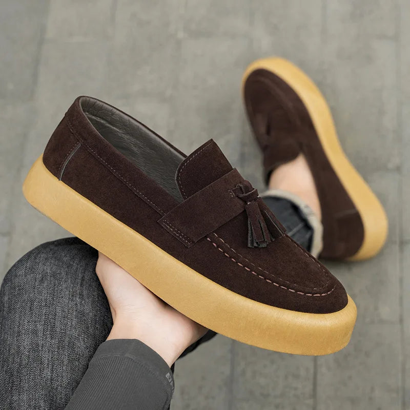 New autumn men's bean shoes British style loafers fashionable men's casual single shoes