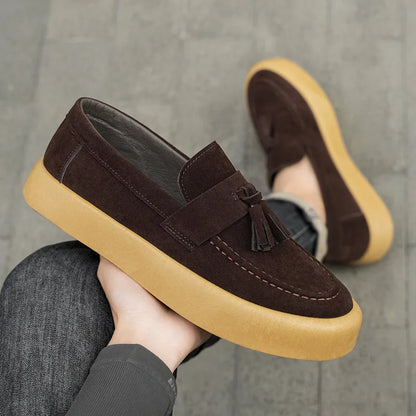 New autumn men's bean shoes British style loafers fashionable men's casual single shoes