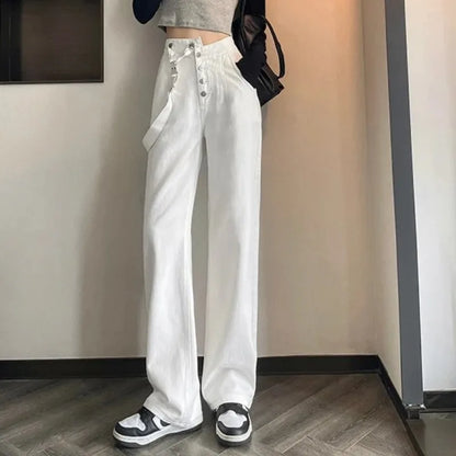 Women Jeans Fashion Female Vintage Hight Waist Casual Trousers
