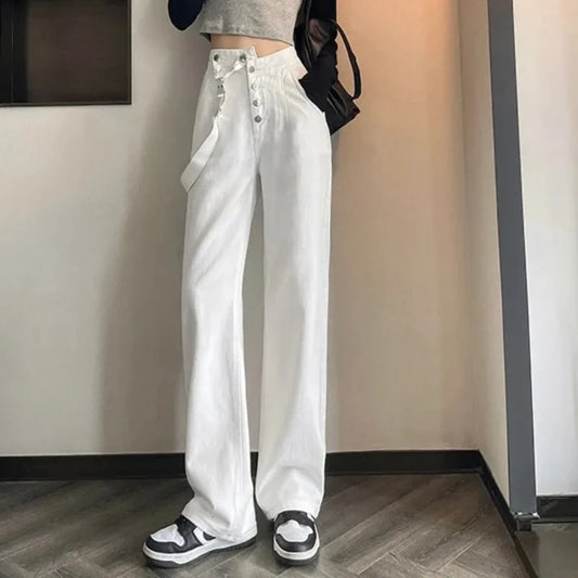 Women Jeans Fashion Female Vintage Hight Waist Casual Trousers