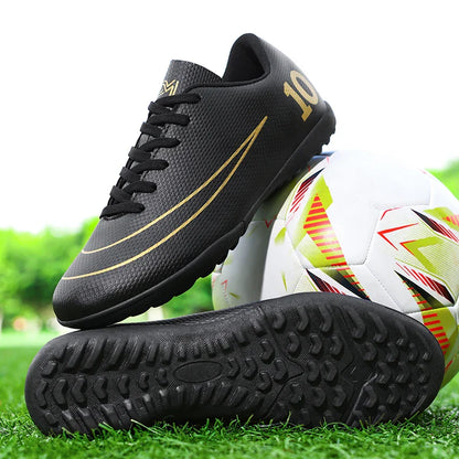 Low Top Soccer Cleats Men Football Boots TF AG Boys Turf Indoor Training Shoes Breathable Lightweight Comfortable Sport Sneakers