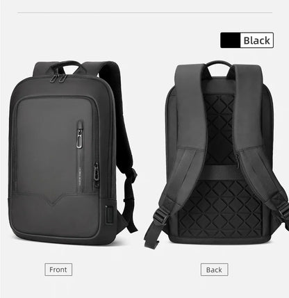Slim Backpack For Men 15.6 Inch Laptop Bags Waterproof Minimalist Business Backpack With USB Charging Casual Travel Work Bag