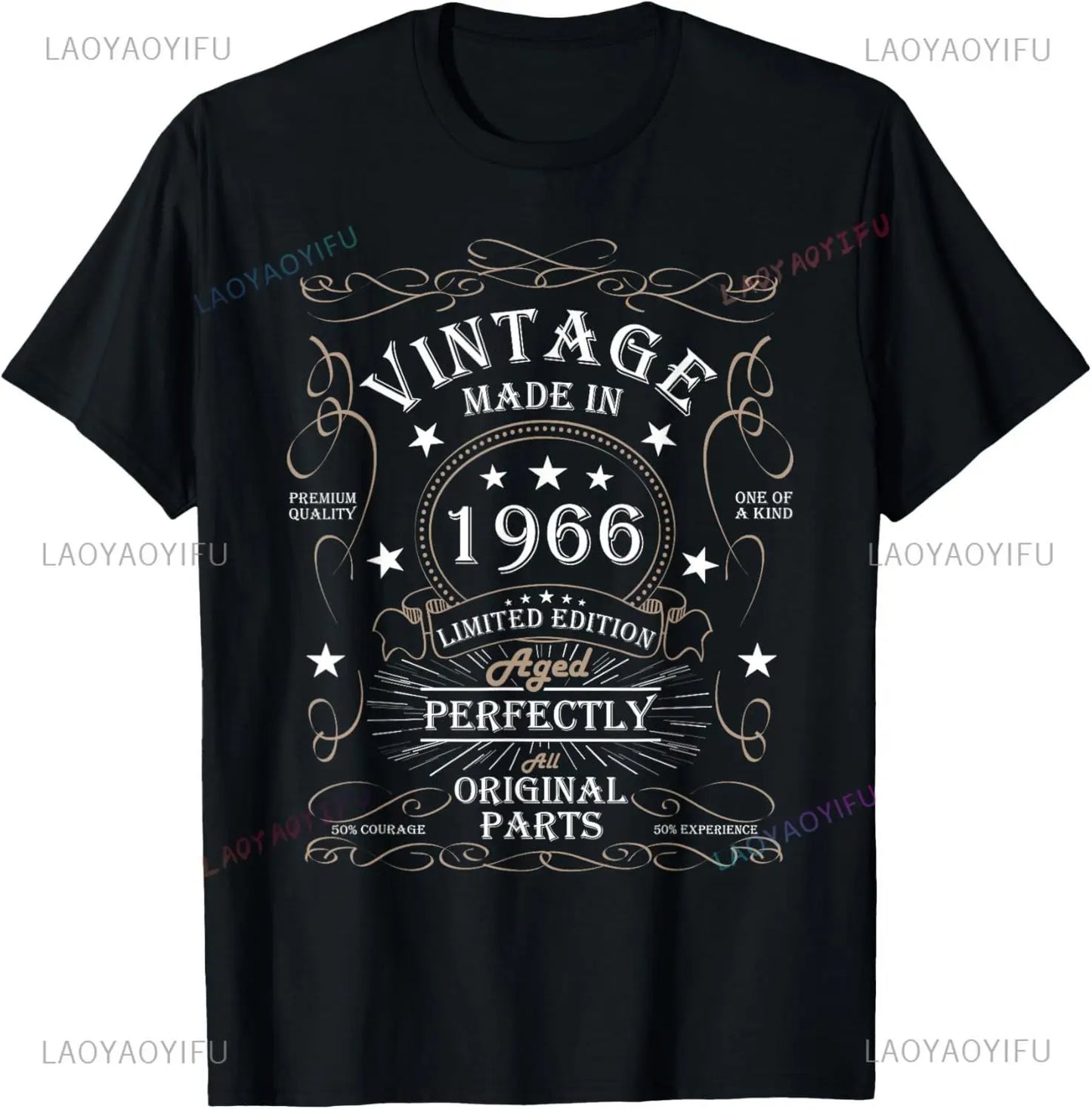 Vintage Legend Born in 1966 59th Birthday Tee 59 Years Old T-Shirt Custom Printed Graphic T Shirts Mens Clothing Ropa Hombre