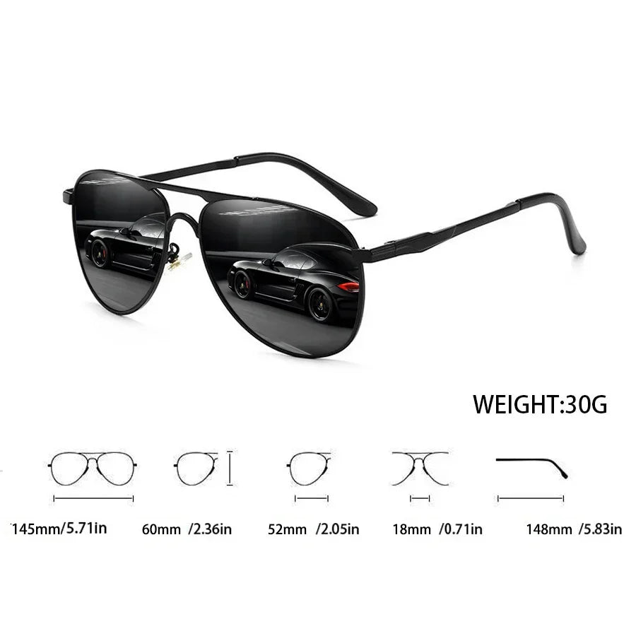 Luxury Oversized Metal Pilot Sunglasses Men Women Driving Fishing Sun Glasses Male Female Sunglass Man Eyewear