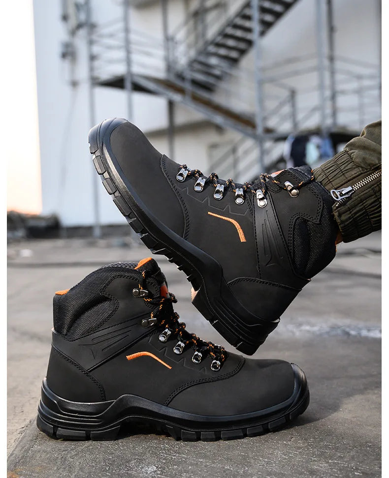 Men's Anti-Static Wear-Resistant Labor Protection Shoes Safety Smashing Protection Work Shoes for Factory Use