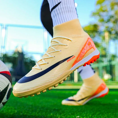 New Men Women Professional Football Boots Training Cleats Sport Sneakers Trainer Lightweight Grass Non-slip Match Soccer Shoes