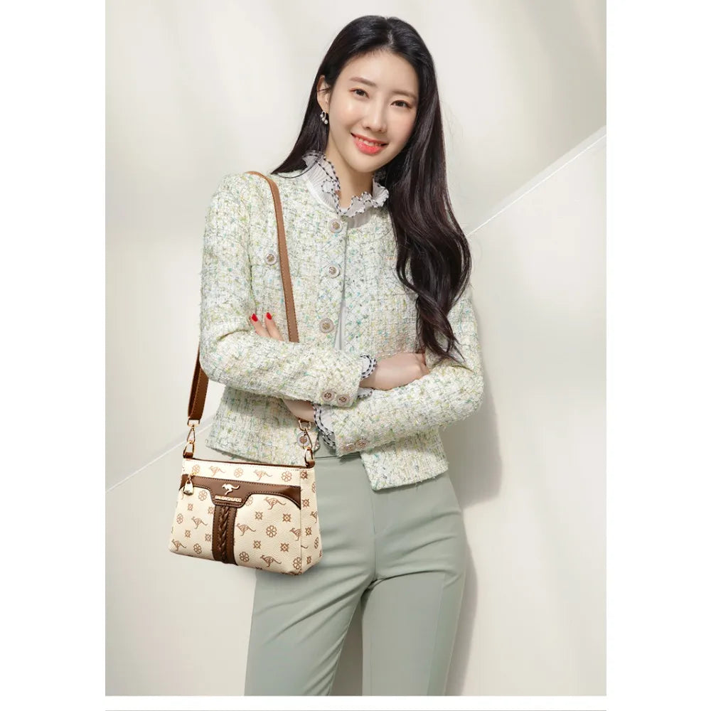 Old Flower Leather Luxury Designer Crossbody Shoulder Mesenger Bags for Ladies Zipper Small Retro Women Bag Female Sac A Main
