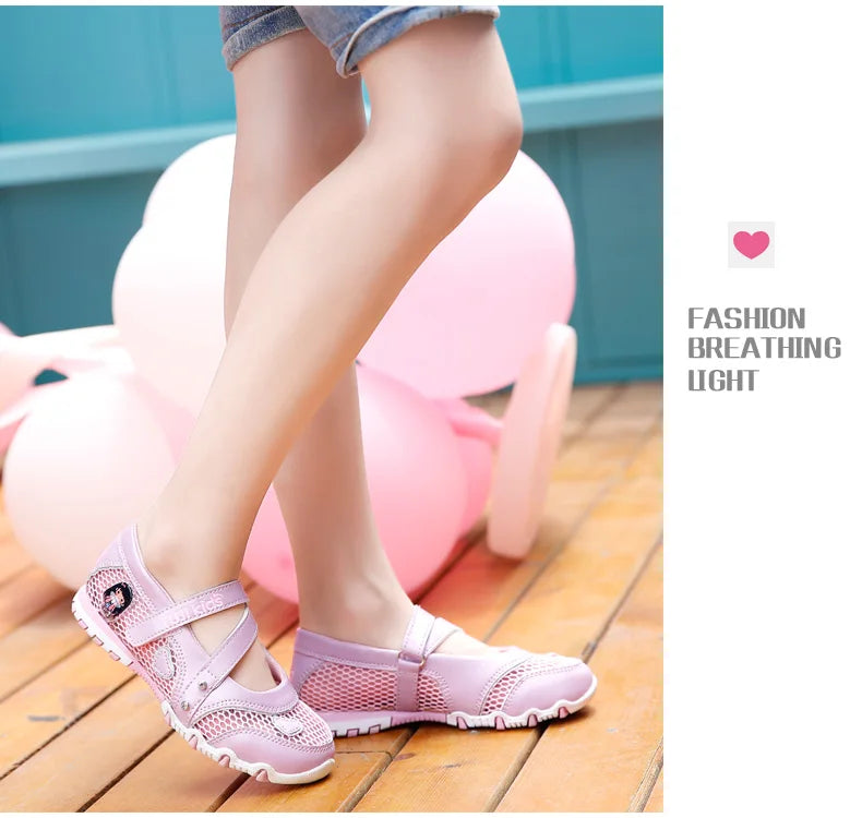 2024 New Summer High Quality Non-slip Children Shoes Girls Fashion Sandals Cartoon Princess Sandals Kids Flat