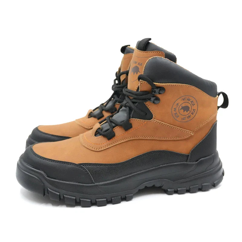 New fashion high-top anti-smashing and anti-puncture safety shoes steel toe toe wear-resistant work shoes men's protective shoes