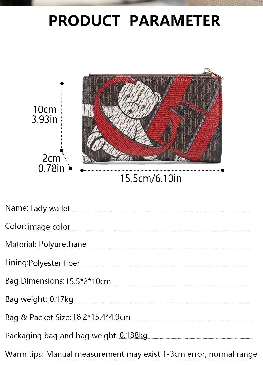 Exquisite Compact Portable High-quality Wallet With A High-end Feel Light Luxury Women's Cartoon Pattern Printed Wallet