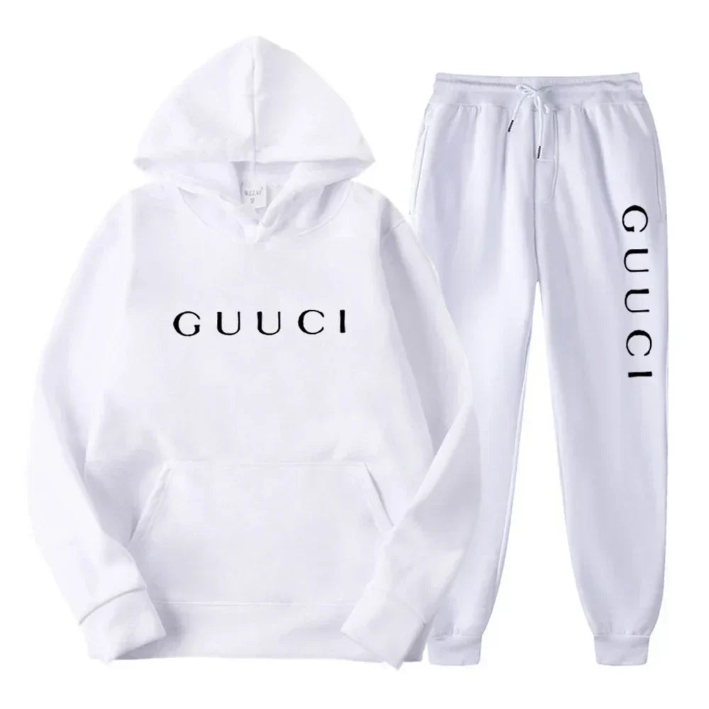 ashionable men's casual sports outfit - New style hooded sports shirt + sports pants set