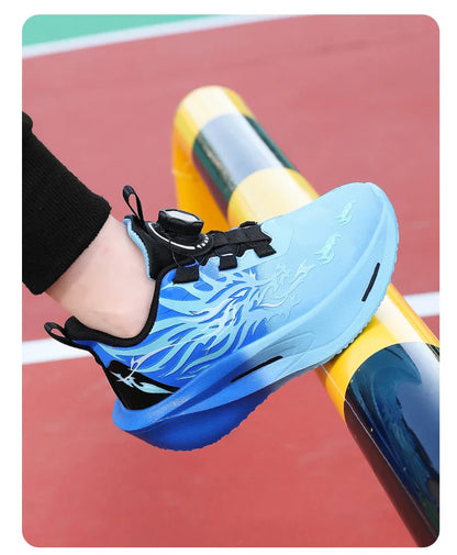 Children Running Shoes Non-slip Breathable Athletic Shoes Boys Girls Outdoor Lace-up Basketball Sneakers Waterproof Casual Shoes