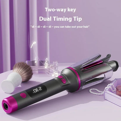 Automatic Curling Iron 32MM Double Slot Negative Ion Portable Hair Curler Constant Temperature Anti Hot Styler for Travel