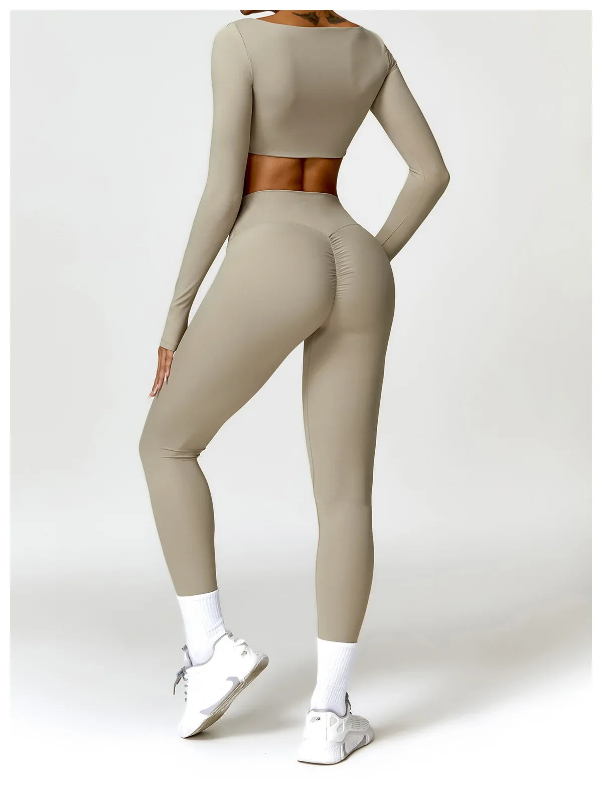 Summer 2PCS Yoga Suit Sports Set Women Quick-Dry Gym Set Women Tracksuit Running Workout Long Sleeve Sports Shirt Yoga Clothing