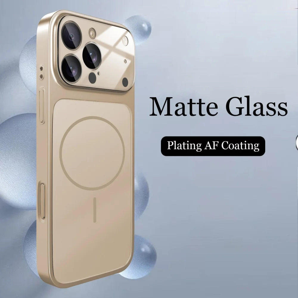 Original Glass Nano Matte Case For iPhone 17 Air 16 15 14 13 Pro Max 17Pro