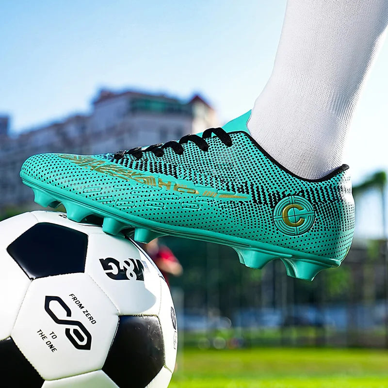 Large Size FG/TF High Quality Mens Soccer Shoes Non-Slip Turf Soccer Cleats for Kids Training Football Boots Chuteira Campo 48