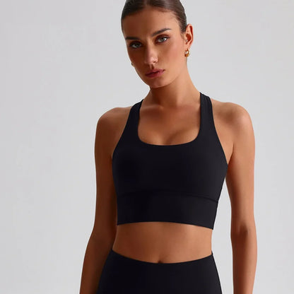 Solid Color Women Gym Yoga Set Shoulder Strap Cross Back Push Up Sport Bra High Waist Yoga Leggings 2pc Sportwear Workout Wear