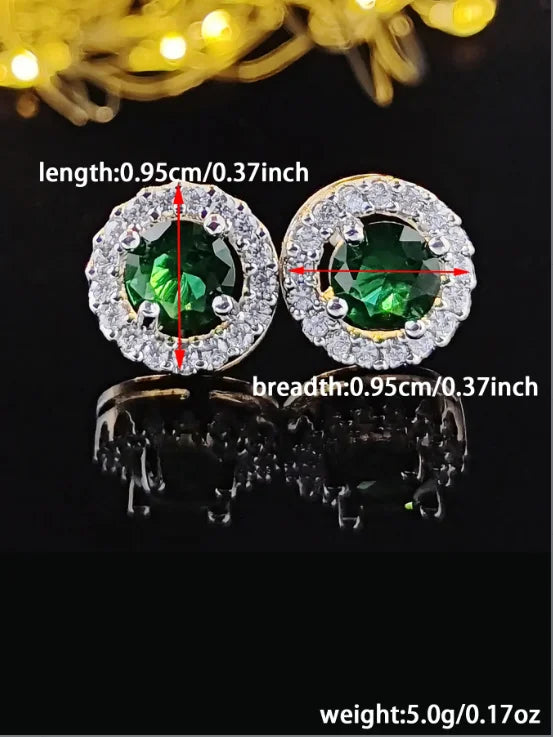 Silver Color Korean Zircon Circle Stud Earrings Brincos for Women Boucle D'oreille Femme Bijoux Gift Jewelry E232