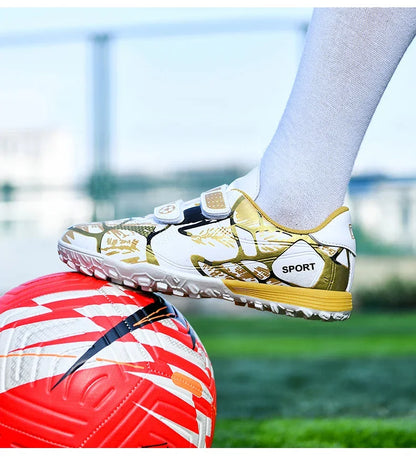 Kids Soccer Shoes Society TF/FG School Football Boots Cleats Grass Sneakers Boy Girl Outdoor Athletic Training Sports Footwear