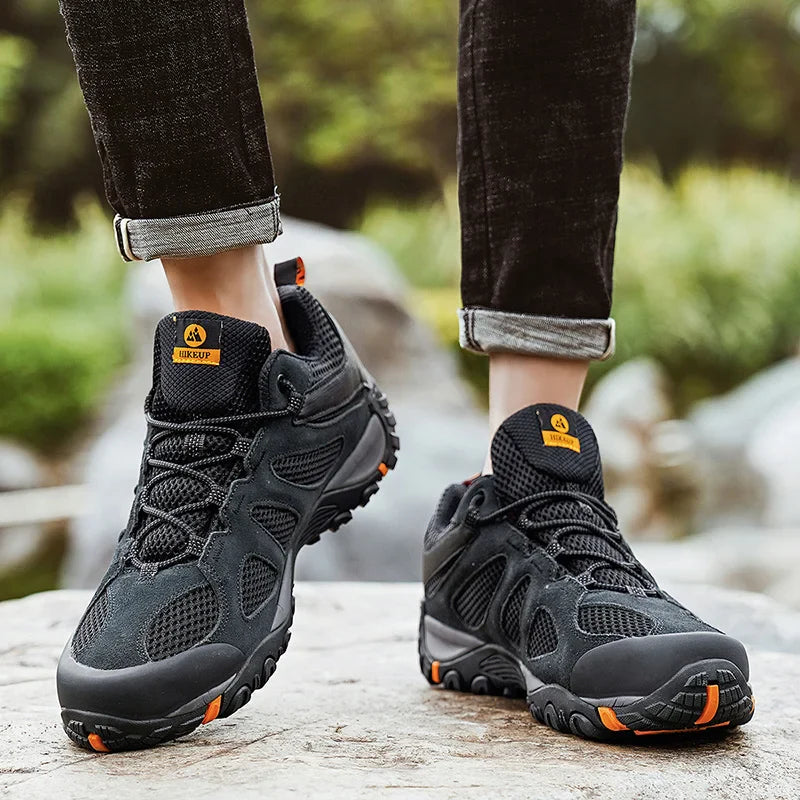 New Non-slip Wear Resistant Men‘s Outdoor Hiking Shoes Breathable Splashproof Climbing Men Sneaker Hunting Mountain Shoes