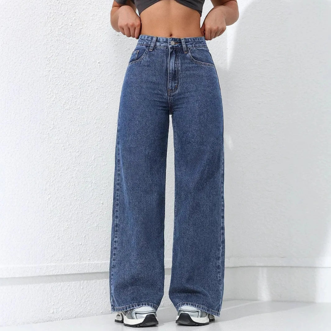 Women Retro Wide Leg Jeans