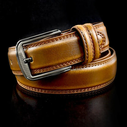 1Pc 3.7*110-130cm Men's 2nd Cowskin Leather Belts Male Designer Business Waistband Crafts for Adults Jeans Accessories