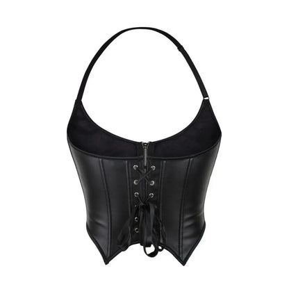 Halter-neck zipper slimmingstrapless and bracketed corset for women's shaping top
