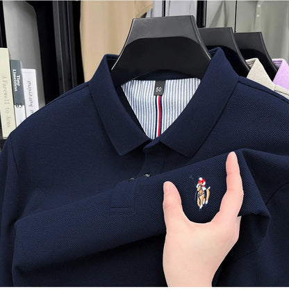High end brand 100% cotton short sleeve polo shirt luxury pony embroidery men's summer comfort fashion designer new Paul T-shirt