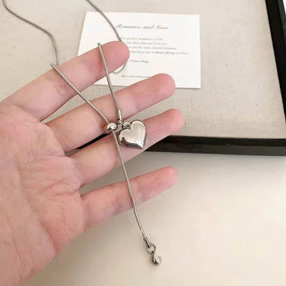 Fashion Metal Long Pull Necklaces for Women Luxury Elegant Silver Color Matte Snake Bone Chain Necklace Jewelry Accessories Gift