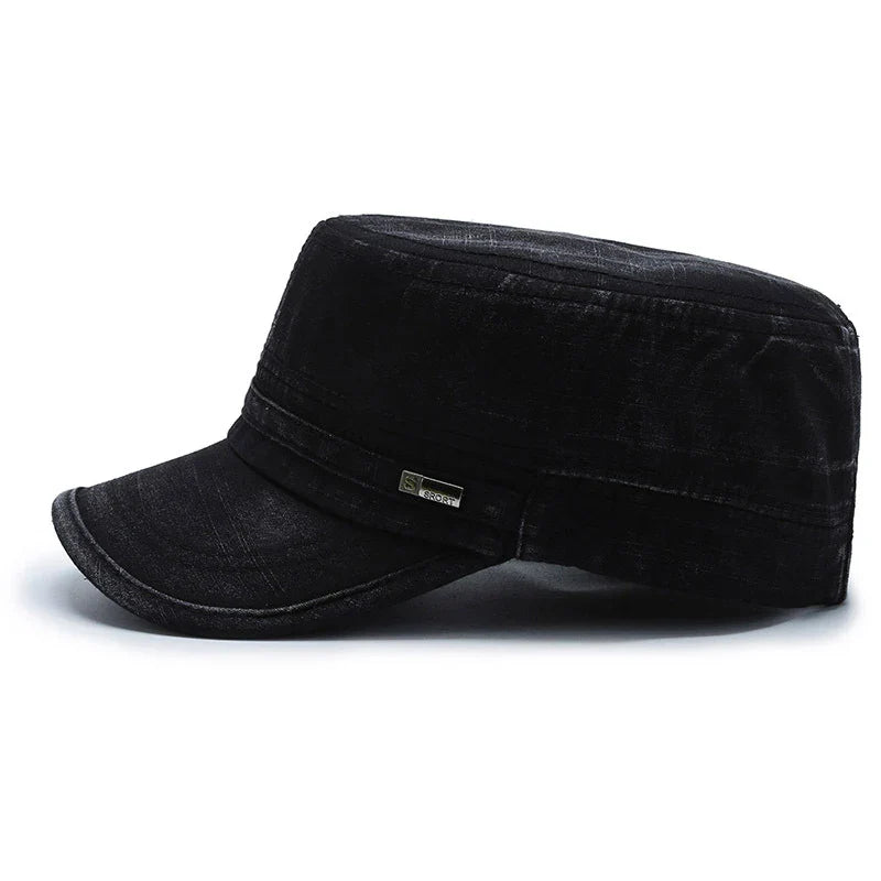Men Women Army Hat Washed Cotton Military Hats Cadet Style Combat Caps