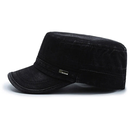 Men Women Army Hat Washed Cotton Military Hats Cadet Style Combat Caps