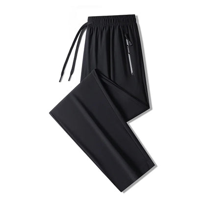 Plus Size 8xl 7xl 6xl Men Sports Pants Quick-Drying Men Trousers Joggers Sportswear Solid Sweatpants Male Elastic Ice Silk Pant