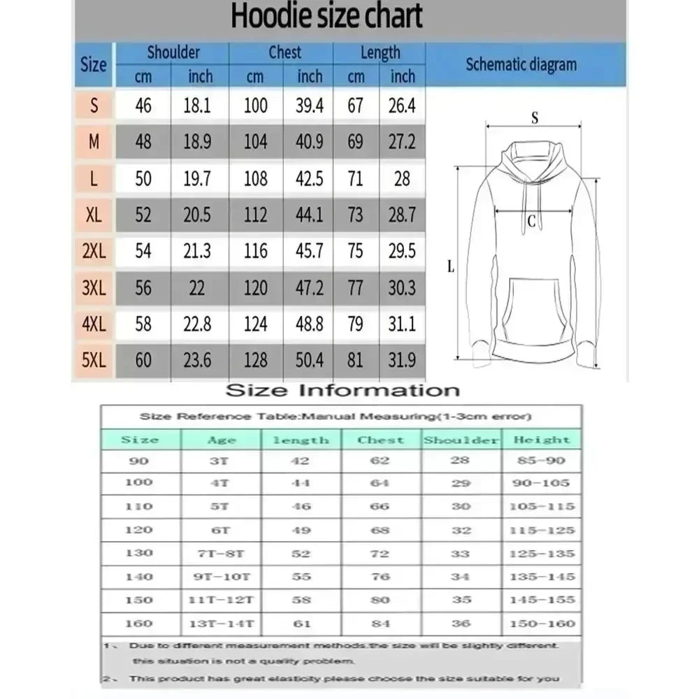 Hoodie 2026 Men's  Kochou Shinobu Colorful Printed Harajuku Casual Sports Parent Child Top