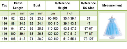 Girls Elsa Dresses Costume Clothes Kid Cosplay Princess Dress Snow Queen Vestido Children Birthday Parti Sukienki