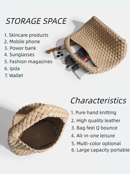 Designer bag Luxury 2024 woman bag Brand New Product PU Small size hand-woven bucket bag High quality Women's handbag